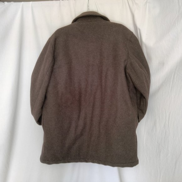 NWT Perry Ellis Portfolio M Gray Button Half Zip Wool Cashmere Jacket - Picture 7 of 7